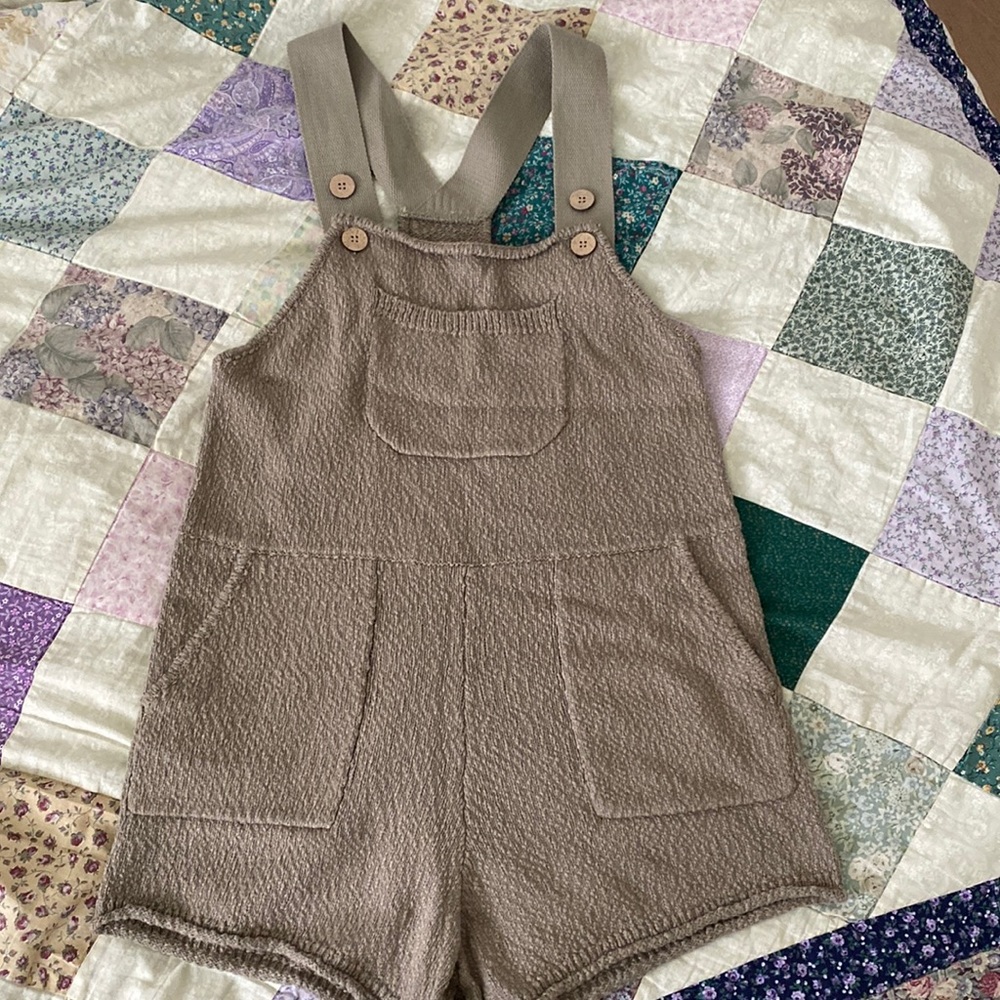 Free people beach olive knitted loungewear romper S